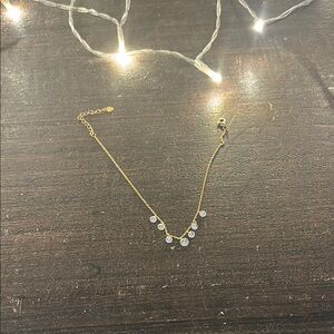 Elegant Gold Anklet  with Silver Accents